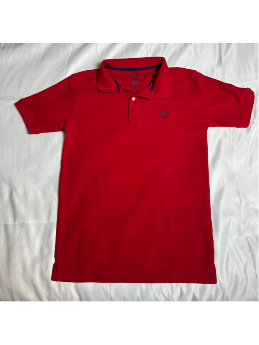 Boys Chaps Red Polo Shirt L 14/16